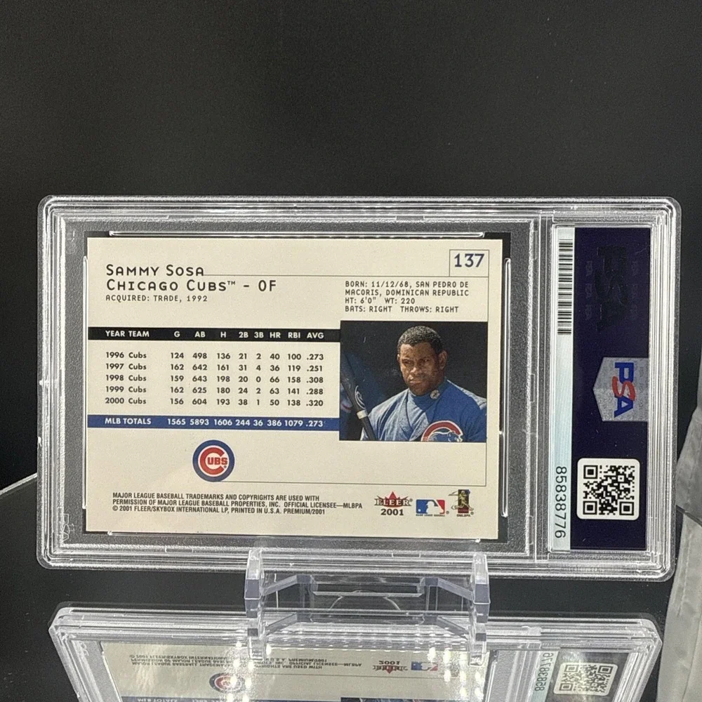 Sammy Sosa PSA/DNA Certified Autograph | 2001 Fleer | Chicago Cubs